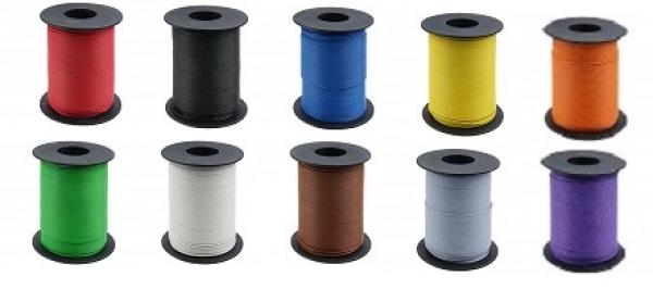 Kupferschaltdraht, 0.5 mm², 1-adrig, 100 m Spule, verschiedene Farben zur Auswahl